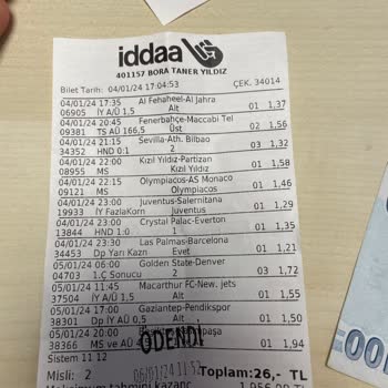 İddaa 4694992701505347 Numaralı Kuponumdaki Şikayetim