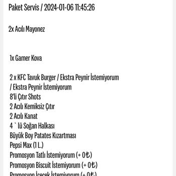 KFC Paramı Vermiyor Siparişimi İptal Etti