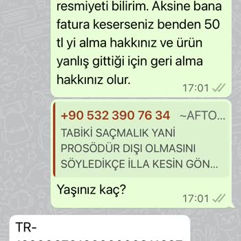 Aftorya Kaba İletişim Fatura Kesmiyor. Yanlış Ürünle Yalan