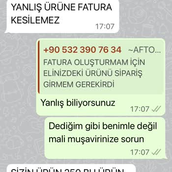 Aftorya Kaba İletişim Fatura Kesmiyor. Yanlış Ürünle Yalan