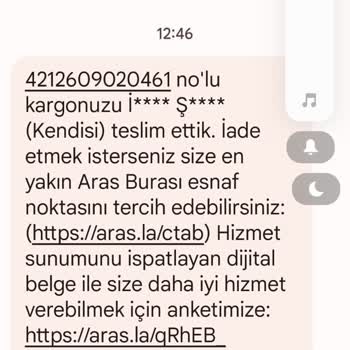 Aras Kargo Kargoyu Alıcıya Teslim Etmiyor