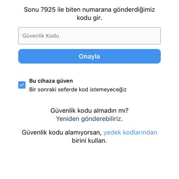 Instagram'ıma Giriş Yapmaya Çalıştığımda Doğrulama Kodu Gelmiyor
