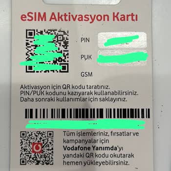 Vodafone E Esim Aktarma Sorunu