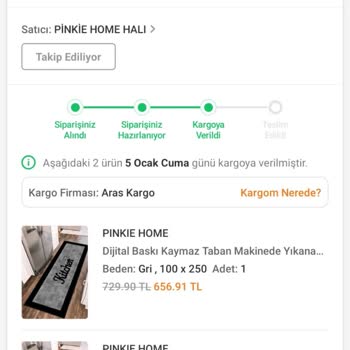Aras Kargo Ürünümü Teslim Alamadım