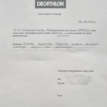 Decathlon'dan Alınan Çocuk Botunun İadesiyle İlgili Şikayet