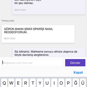 İlköz Otomotiv Satıcı Ahlakı Olmayan Ürün Göndermeyen Satıcı