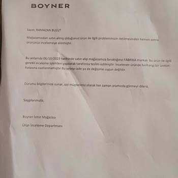 Boyner Sattığı Ürüne Sahip Çıkmıyor