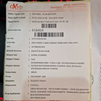 İncehesap Kusurlu Ürünü Kabul Etmiyor!