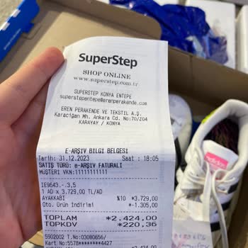 Kanyon AVM Ayakkabım Giyilmiş Gönderildi