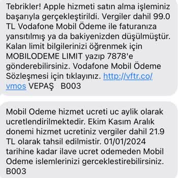 Vodafone Apple Satın Alma İlgili Şikayet