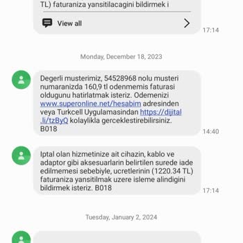 Superonline Modemi İade Ettiğim Halde Ücretini Faturama Yansıttı