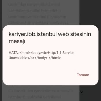 İBB Kariyer Sistem Hatası