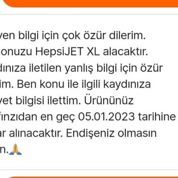 hepsiJET Hepsijetxl İadeyi Almaya Gelmiyor. Hepsiburada Sorunumu Çözmüyor.