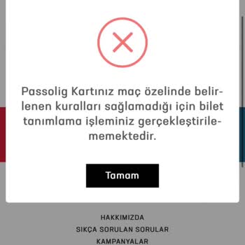 Passolig Kartınız Maç Özelinde Belirlenen Kural