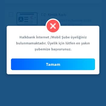 Halkbank Mobil Uygulaması Üyelik