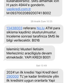 Yapı Kredi ATM Paramı Yuttu Geri Vermedi