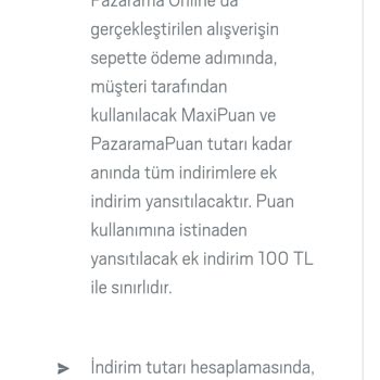 Pazarama Kampanya Şartlarını Yerine Getirmiyor.