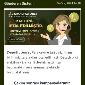 GrandPashaBet Çekim Yaptırmıyor