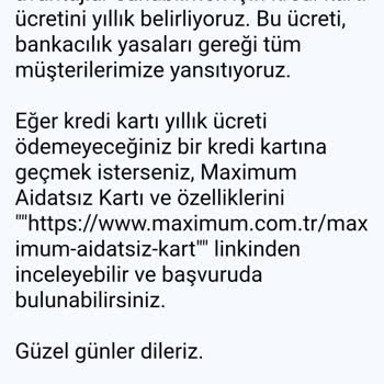 İş Bankası Kk SMS Bilgilendirme Ve Yıllık Kart Aidatı Geri Ödeme