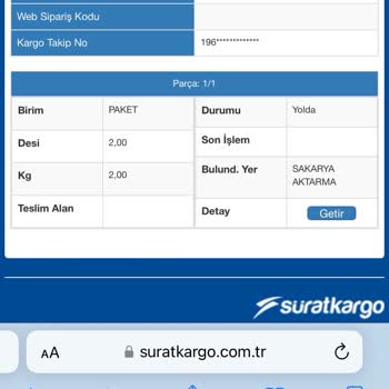 Sürat Kargo Geç Teslimat Mağduriyeti