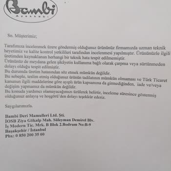 Bambi Ayakkabı Bambi Pişmanlıktır! Satış Sonraki Politikanızın.