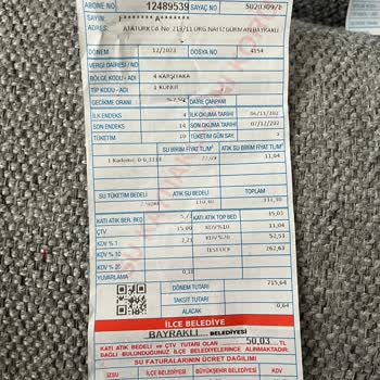 İZSU Ve Fahiş Su Faturası Bedelleri