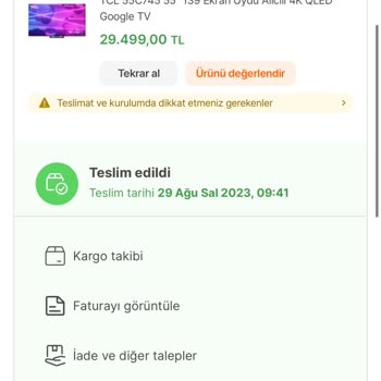 TCL Televizyon TCL Hiz Problemi
