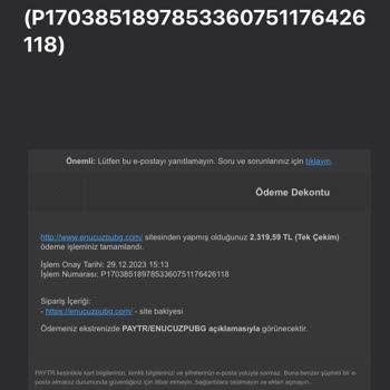 Enucuzpubguc.com Para İadesi Yaptım Ama Daha Gelmedi