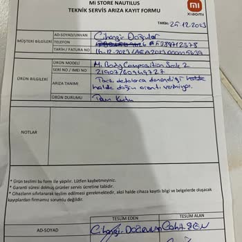 Xiaomi Tartı Hatası Ve Olumsuz Dönüş
