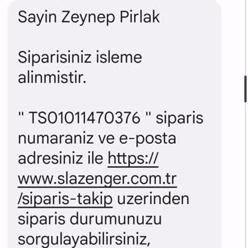 Slazenger Sipariş İptali Yaptım