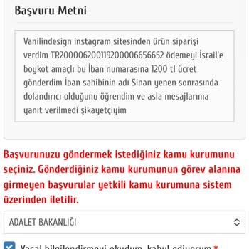 Vanilin Design Online Alışverişte Mağduriyet!