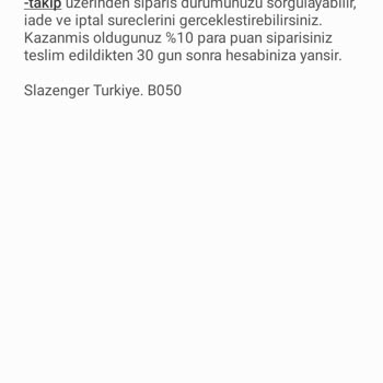 Slazenger Teslimat Gecikmesi Hk