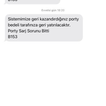 Porty Ücret İadesi Yapamıyor