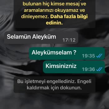 WhatsApp Sorumluluk Kabul Etmiyorum