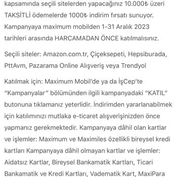 İş Bankası 10.000+ E-ticaret Alışveriş Sözüne 1000TL Hediye Kampanyası