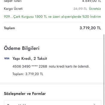 Boyner İnternet Mağazasından Sipariş Edilen Ürünün İptal Edilmesi