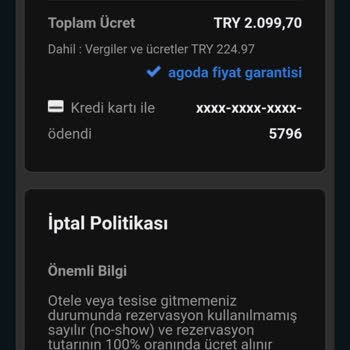 Agoda.com Para İadesi İstiyorum