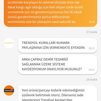 Trendyol'un Satıcıyla İrtibata Engellemesi