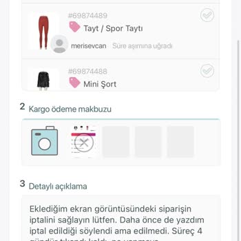 Gardrops Sipariş İptali Sağlanmıyor