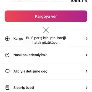 Gardrops Sipariş İptali Sağlanmıyor