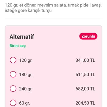 Yemeksepeti Restoran Fiyat Bilgisi