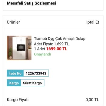 A101 Sitesi Şikayeti Kargoya Verilmedi