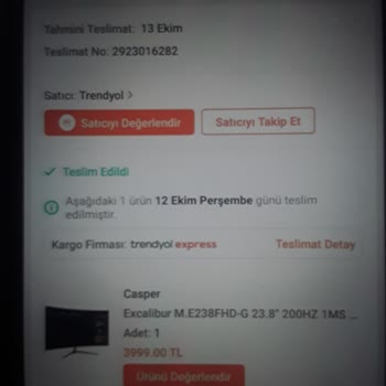 Casper Excalibur Ekranının Ayağı Hatalı