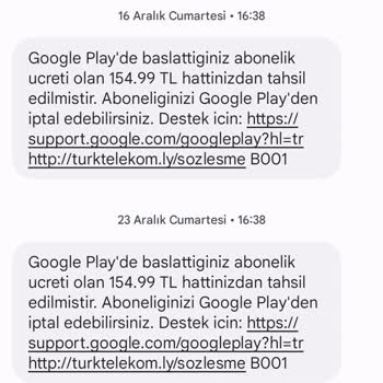 Türk Telekom, Google Play İzinsiz Abonelik