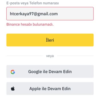 Binance Merhaba! Hesabıma Giriş Yapamıyorum