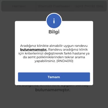 MHRS (merkezi Hekim Randevu Sistemi) Hastanelerde Randevu Bulamıyorum