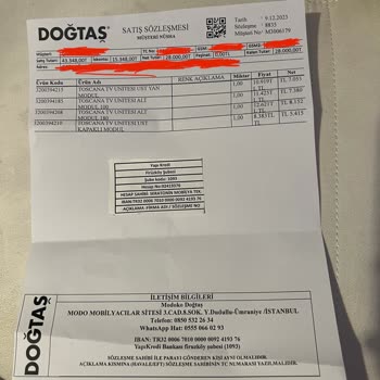 Doğtaş Mobilya Satın Aldığım Siparişimi Göndermiyor