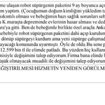 Hepsiburada Yeni Doğum Ve Süpürge Sorunu