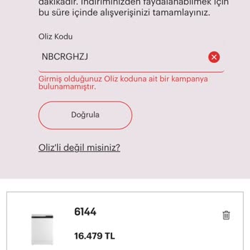 Arçelik Ve Oliz Uygulaması İle 1-15 Ocak 2024 Sözde Kampanya