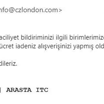 CZ London Çevrimiçi Mağazadan İade Sürecinde Yaşanan Sorunlar